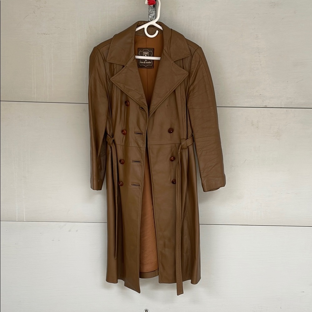 Brown Double-Breasted Trench Coat
